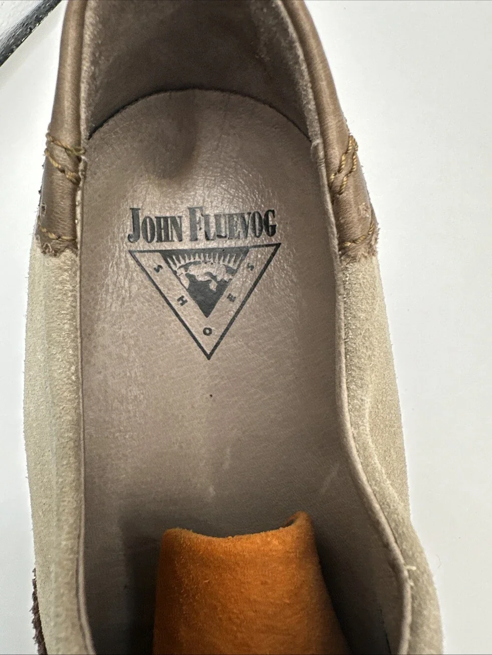 John Fluevog Welles Men's Dress Shoes Sz 12 Orange & Brown *Discontinued Style*